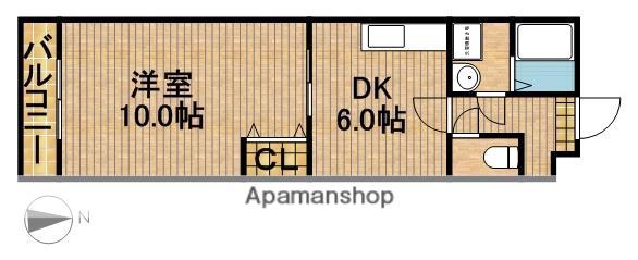スプランドゥール半田山(1DK/3階)の間取り写真