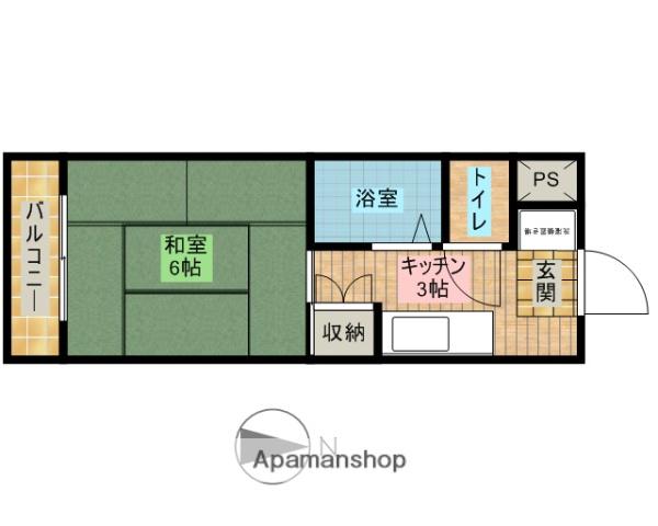 オスカーマンション(1K/5階)の間取り写真