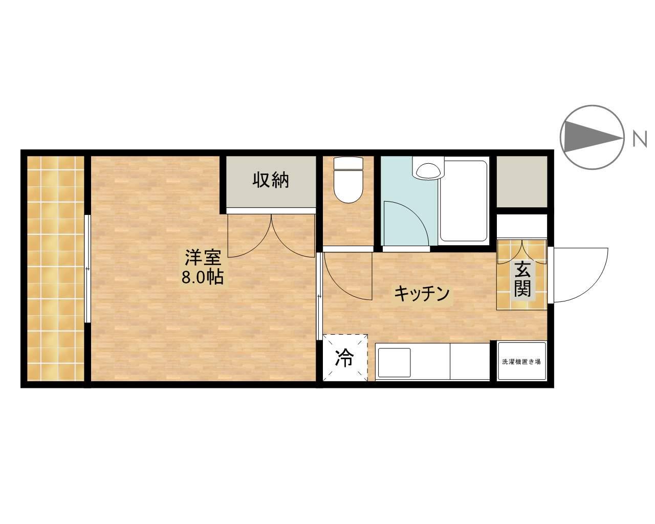 メゾンフィルライト(1DK/3階)の間取り写真