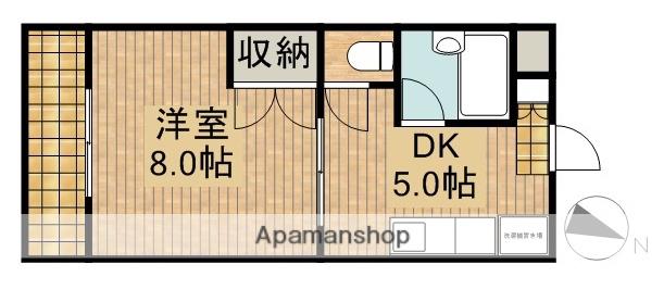 コーポレティブハウスⅡ(1DK/1階)の間取り写真