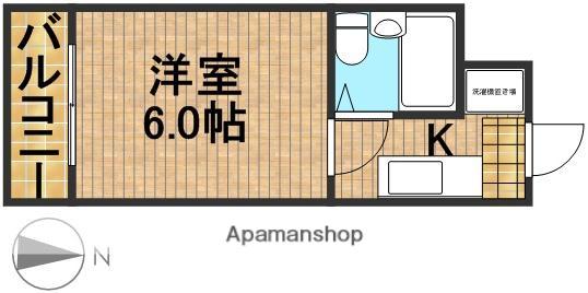 エクセルFI(1K/1階)の間取り写真