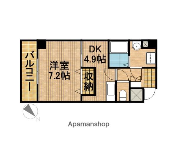 グレイス第8マンション(1DK/5階)の間取り写真