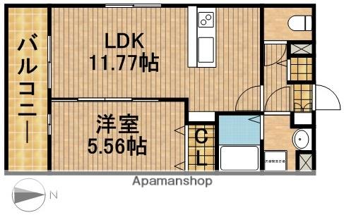 グランストーク篠ケ瀬Ⅲ(1LDK/2階)の間取り写真