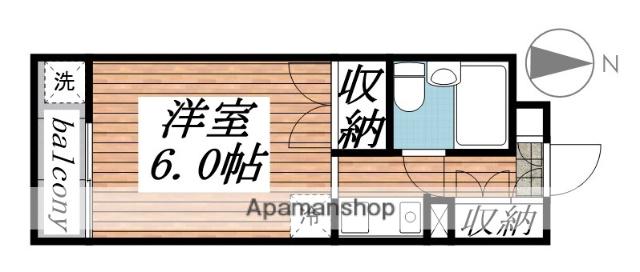 メゾン・ド・サンディーク(ワンルーム/1階)の間取り写真