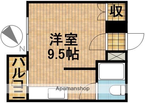 サンルームⅡ(ワンルーム/2階)の間取り写真