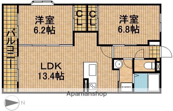 アネーロ(2LDK/3階)の間取り写真