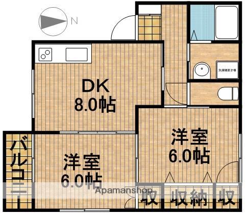 ニューショーワハイツⅠ(2DK/2階)の間取り写真