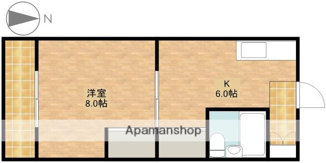 コーポいとうⅤ(1DK/1階)の間取り写真