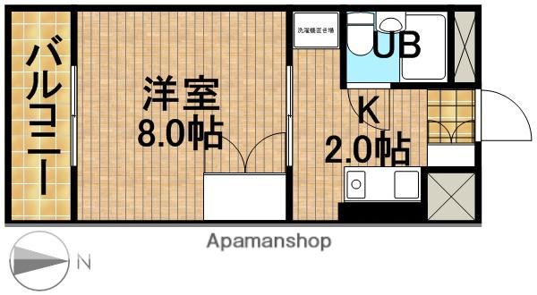 グランパレⅠ(1K/3階)の間取り写真