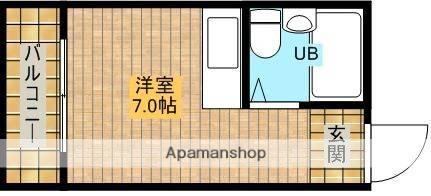 GREEN(ワンルーム/3階)の間取り写真