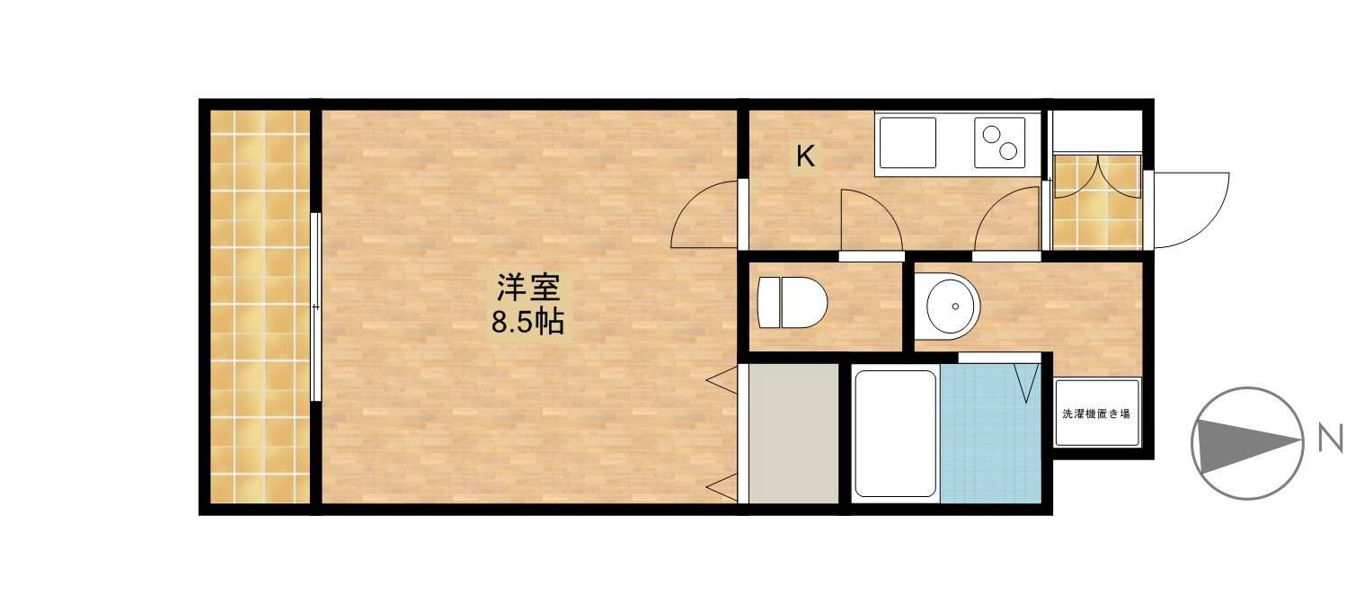 GRANDPIA(1K/1階)の間取り写真