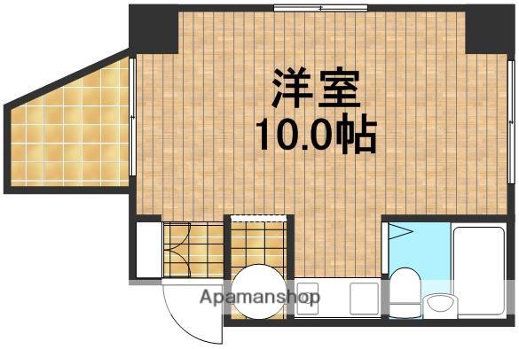 エバーグリーンプレイス(1K/4階)の間取り写真