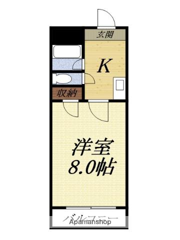 ステラハウス(1K/1階)の間取り写真