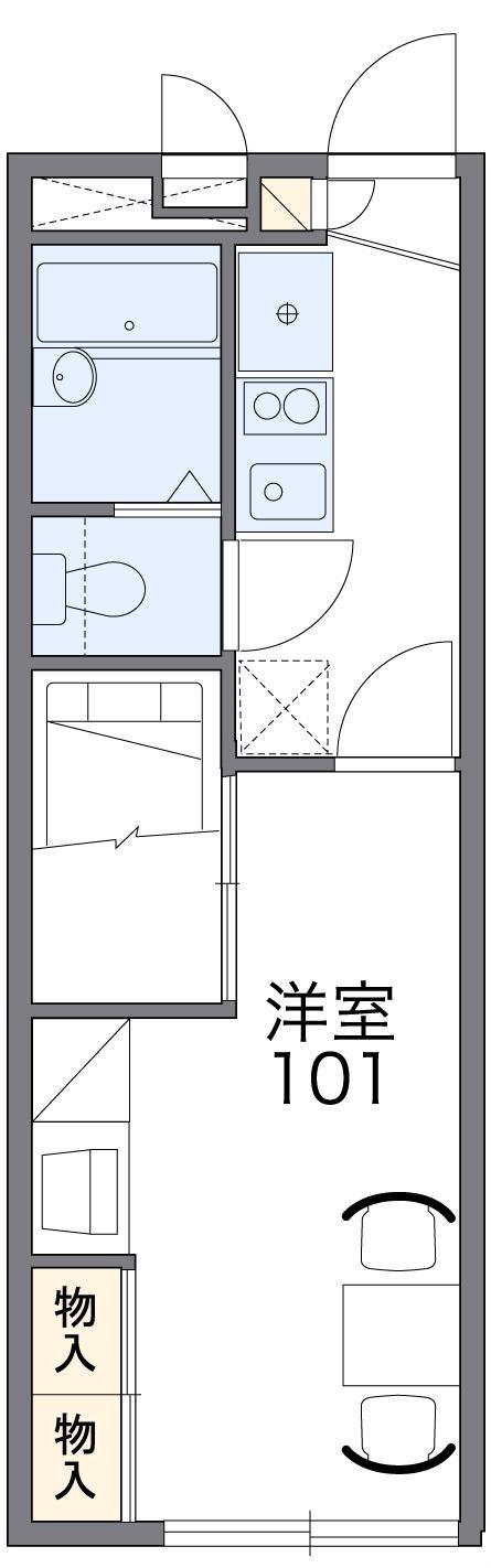 レオパレスNOTANE(1K/1階)の間取り写真