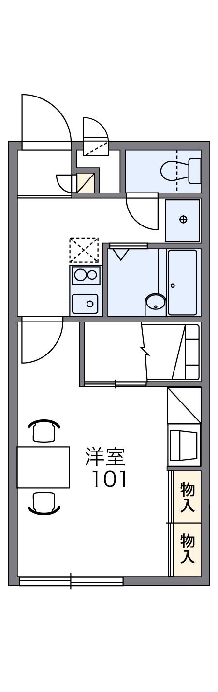 レオパレスTERADA165(1K/2階)の間取り写真