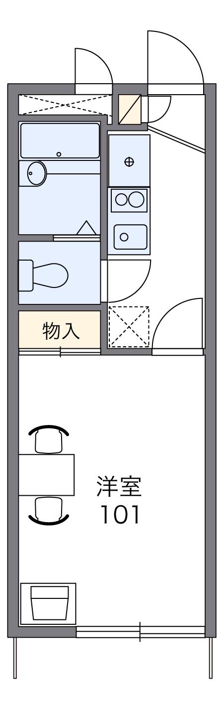レオパレスアザレア(1K/1階)の間取り写真