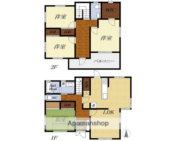 天竜浜名湖鉄道 西掛川駅 徒歩18分 2階建 築33年(4LDK)の間取り写真