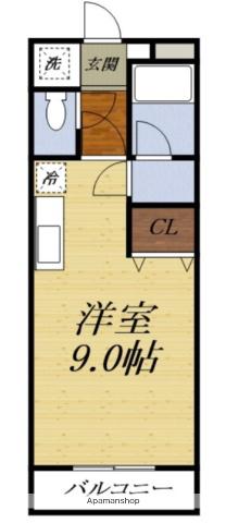 エレンシア・N(1K/4階)の間取り写真