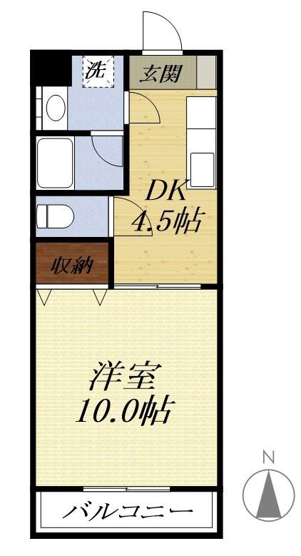 STATION FRONT(1DK/4階)の間取り写真