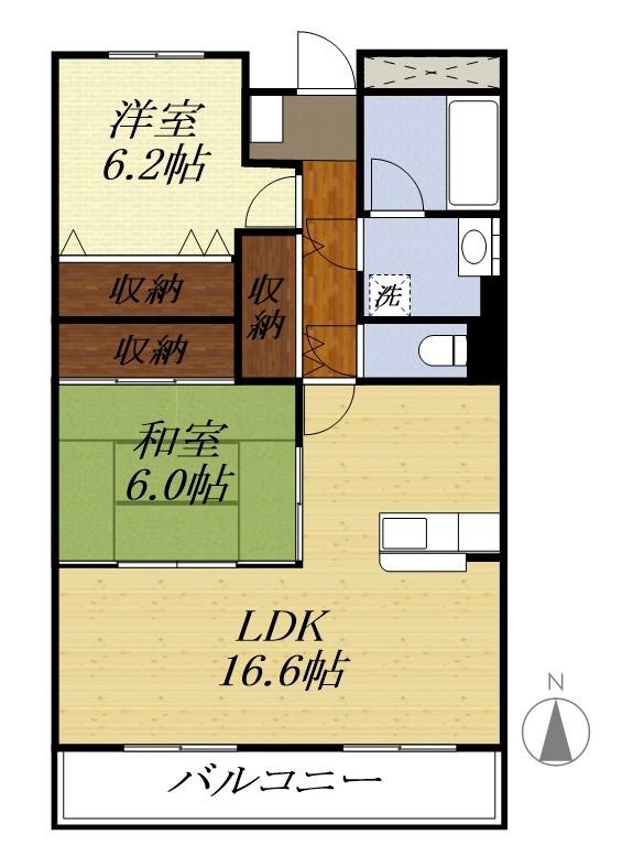 STARDREAM(2LDK/4階)の間取り写真