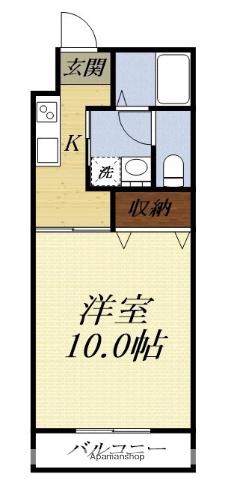 遠州鉄道 さぎの宮駅 徒歩26分 3階建 築21年(1K/3階)の間取り写真