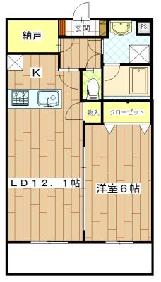 セントラル・ヒルズ(1LDK/2階)の間取り写真