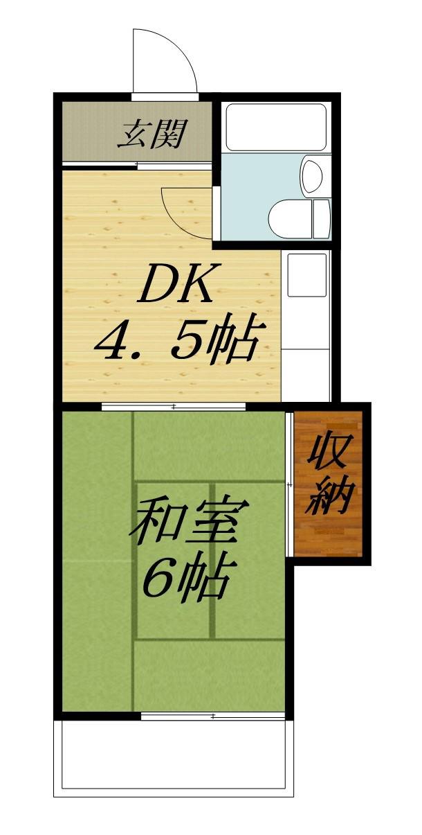 小池グリーンハイツ(1DK/2階)の間取り写真