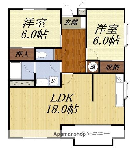 成瀬マンション(2LDK/3階)の間取り写真