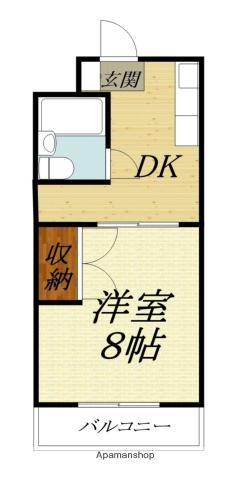 カーサヤマザキ(1DK/1階)の間取り写真