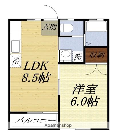 MP11番館(1LDK/1階)の間取り写真