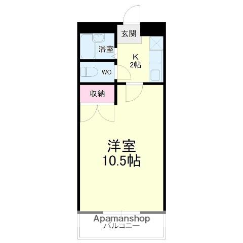 コンフォートハイツ清崎(1K/2階)の間取り写真
