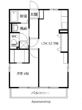 センチュリーレジデンスV(1LDK/2階)の間取り写真