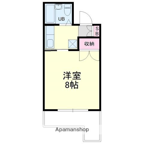 マンションKM-1(1K/1階)の間取り写真