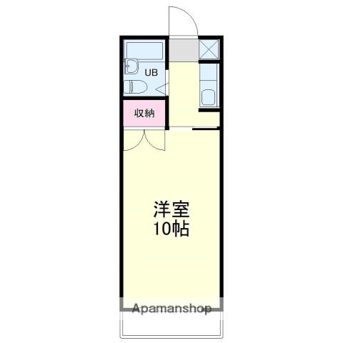 マンションKM-1(1K/4階)の間取り写真