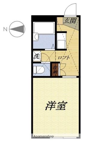 ゼフィール(1K/1階)の間取り写真