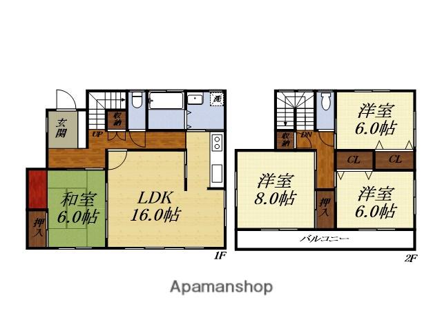 天竜浜名湖鉄道 気賀駅 バス乗車時間：23分 奥山バス停で下車 徒歩6分 2階建 築31年(4LDK)の間取り写真
