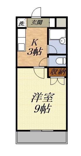 グランドゥールIII(1K/5階)の間取り写真