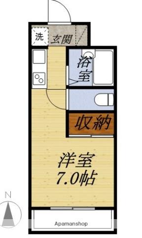 リミエールKI(ワンルーム/2階)の間取り写真