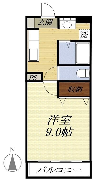 エムエムケービル(1K/2階)の間取り写真