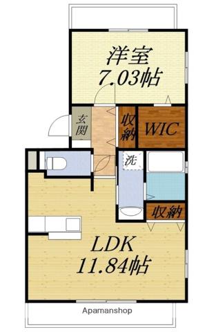 メゾンベールI(1LDK/1階)の間取り写真