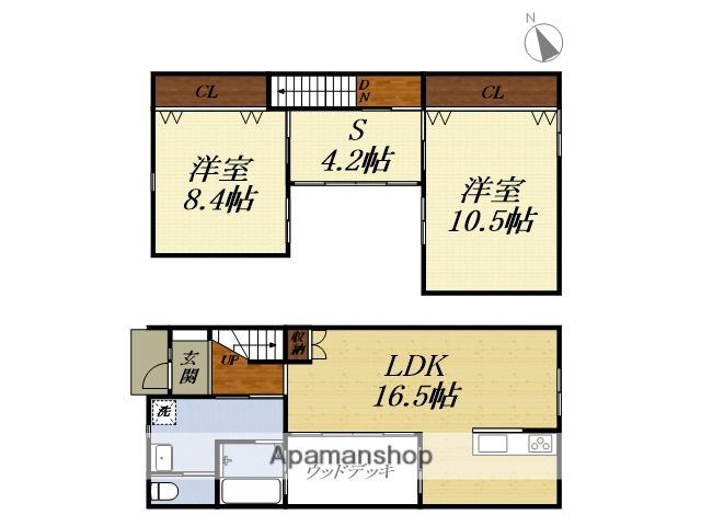 遠州鉄道 浜北駅 徒歩8分 2階建 新築(2SLDK)の間取り写真
