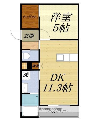 CHATEAU RAFFINEII(1LDK/3階)の間取り写真