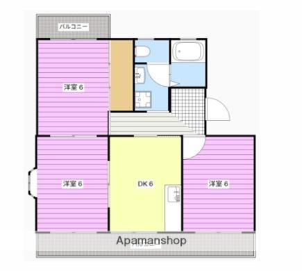 アルテハイム(3LDK/3階)の間取り写真