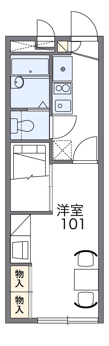 レオパレスLEOTY(1K/2階)の間取り写真