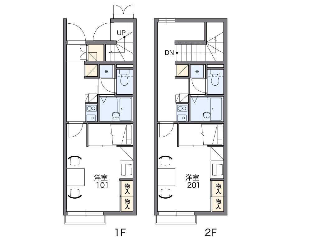 レオパレスロベリアⅡ(1K/2階)の間取り写真