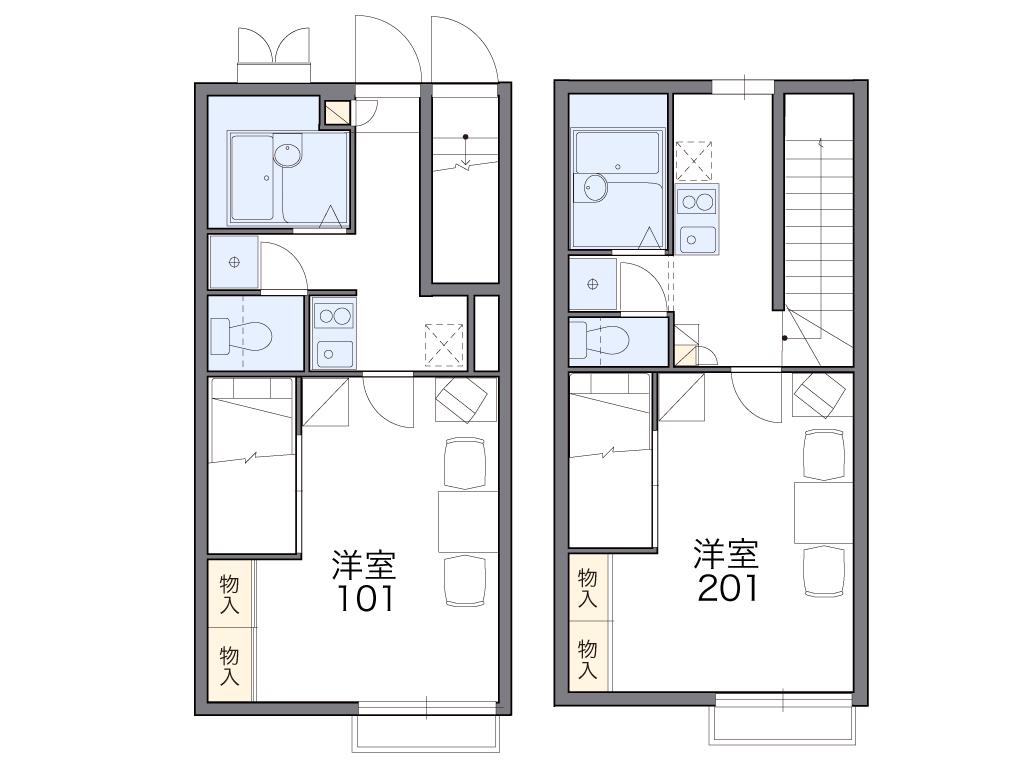 レオパレスエターナリィ・松田(1K/1階)の間取り写真