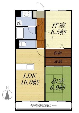 グランピアⅡ(2LDK/2階)の間取り写真