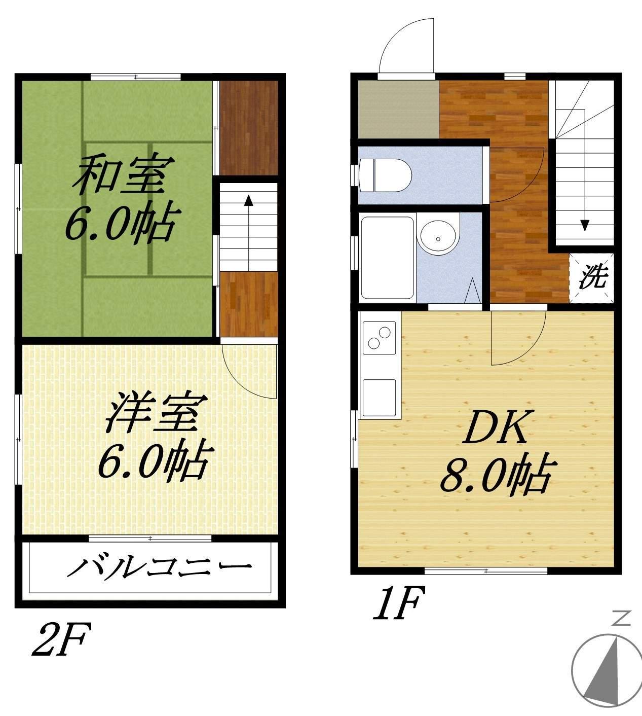 ＫＳコート(2DK/1階)の間取り写真
