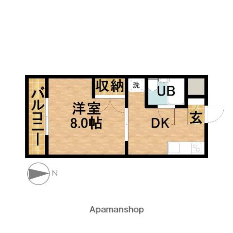 アメニティーベル(1DK/3階)の間取り写真