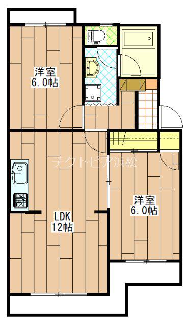 ルグラン(2LDK/3階)の間取り写真